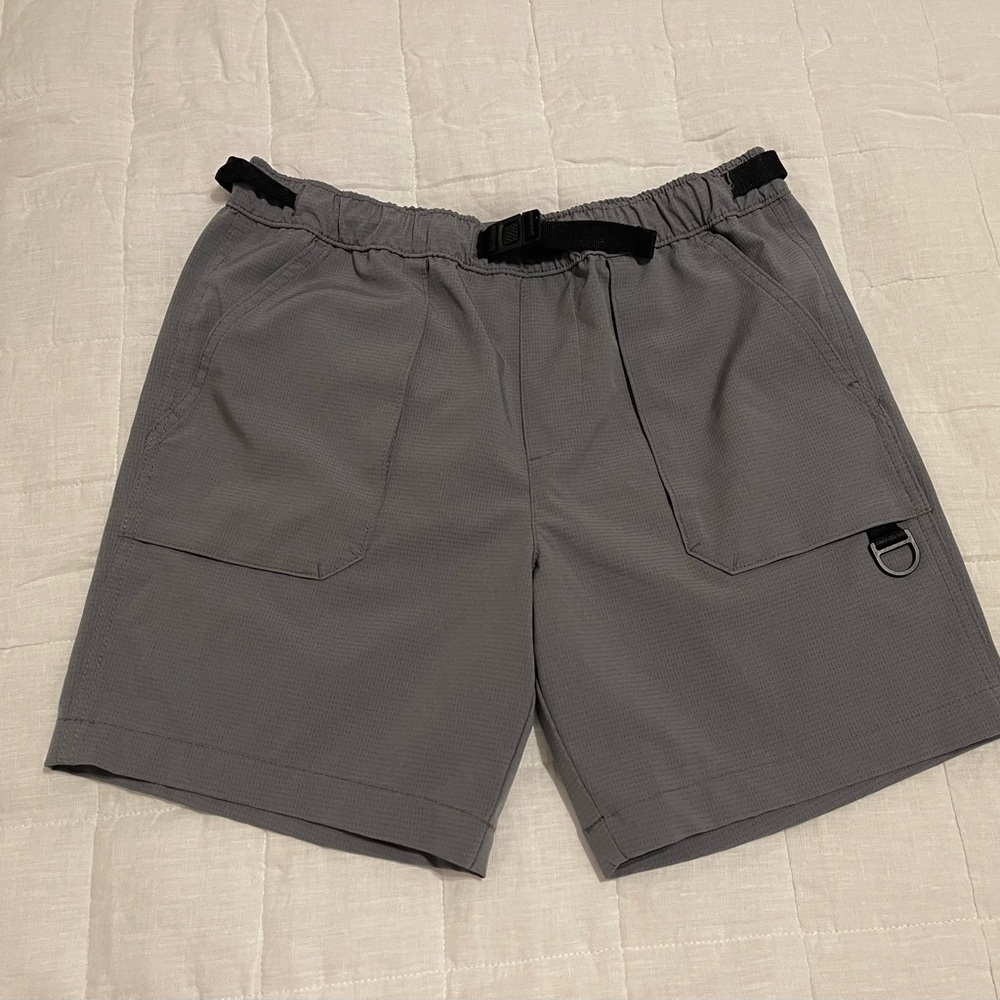 Wonder Nation Gray Athletic Shorts with Adjustable Waist